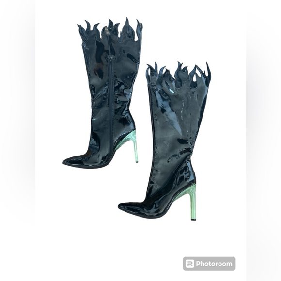 Dolls Kill Flame Patent Leather Boots ⚜️ - Picture 5 of 6